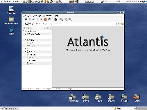 Screenshot of Atlantis, when it's started for the first time.