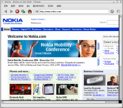 Screenshot of http://www.nokia.com/